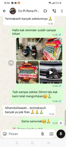 Testimonial Papan Bunga gunung bahagia